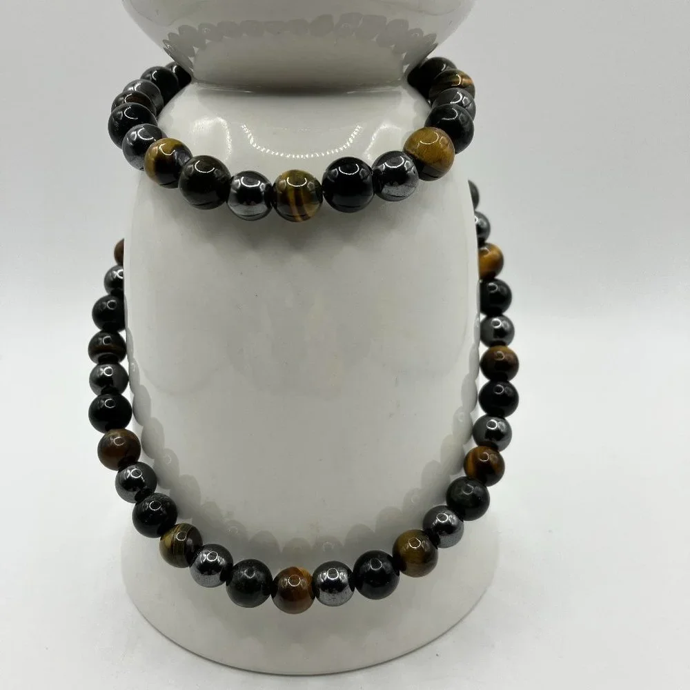 NEW Triple Protection Tiger Eye - Hematite - Black Obsidian Gemstones